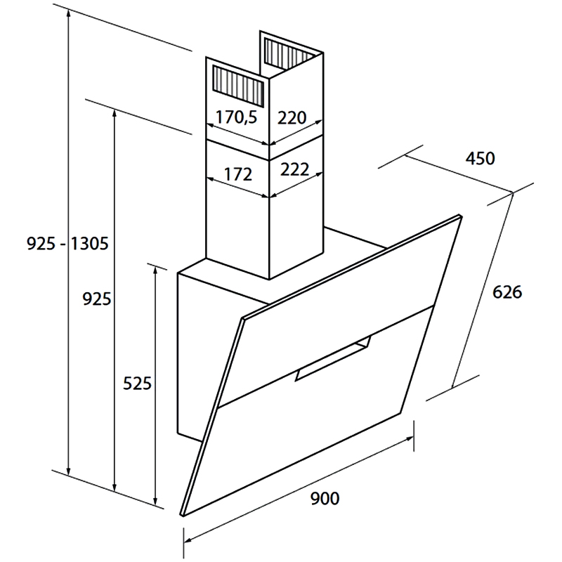 kich-thuoc-may-hut-mui-spelier-sp-728a Máy hút mùi Spelier SP 728A