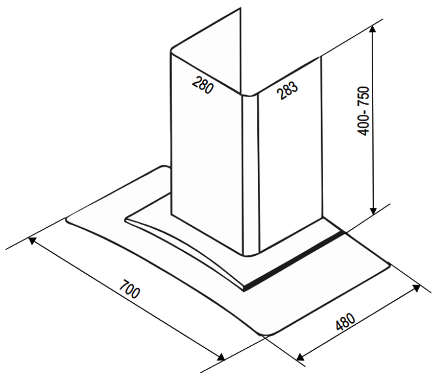 kich-thuoc-may-hut-mui-toa-inox-bauer-bc-70ec3 Máy hút mùi Bauer BC70EC3