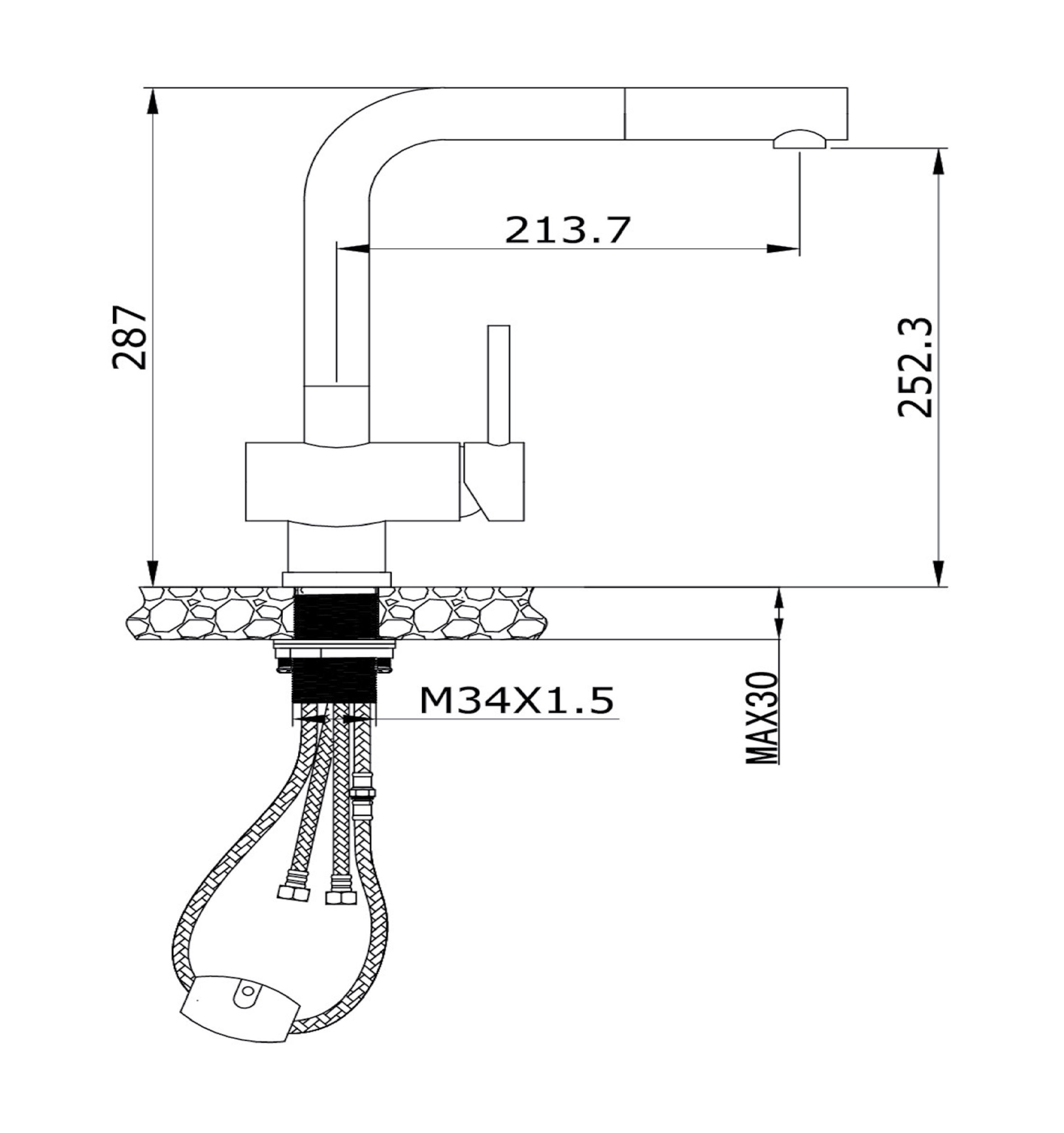 Vòi rửa Konox KN1337