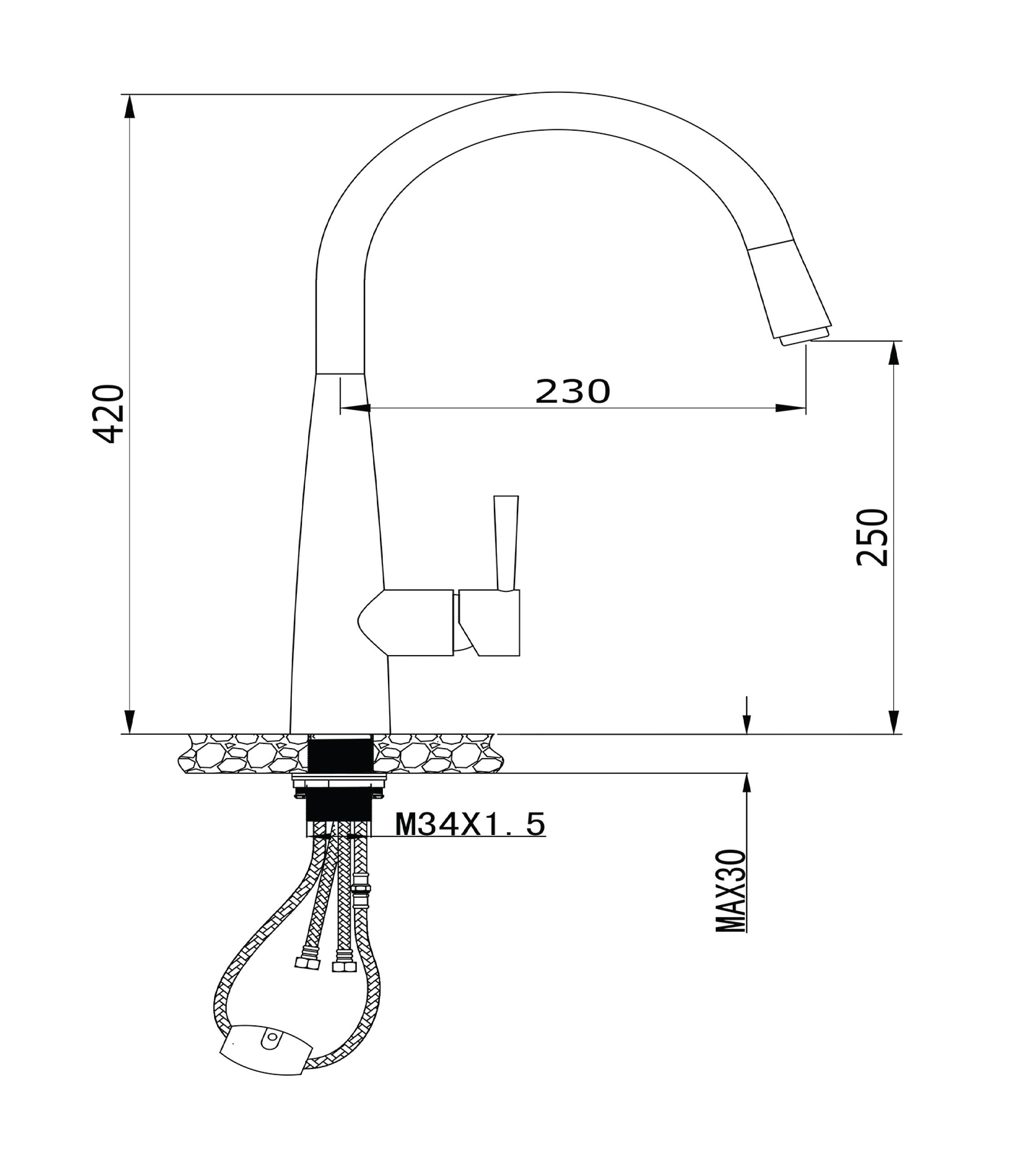 Vòi rửa Konox KN1901B