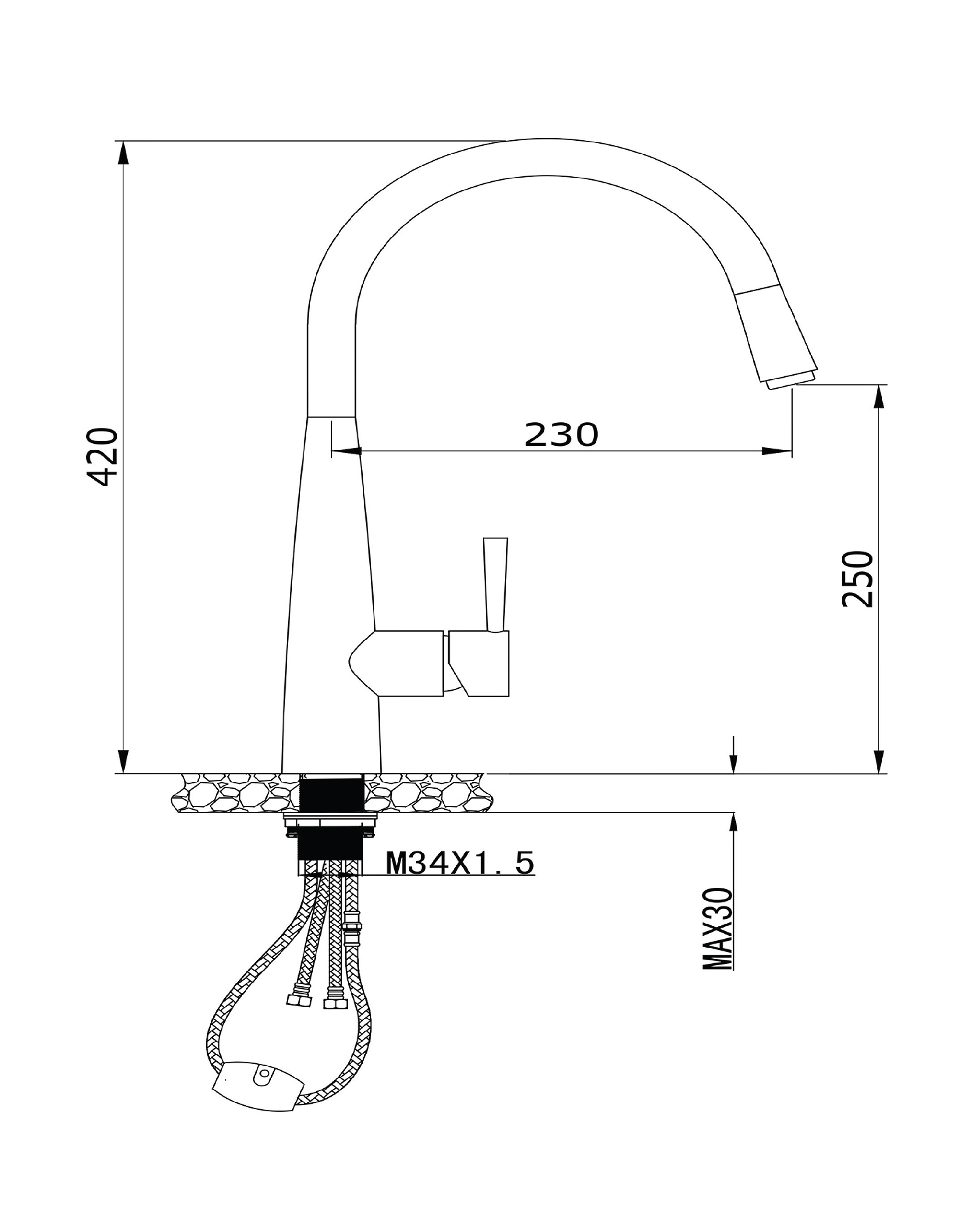 Vòi rửa Konox KN1901C