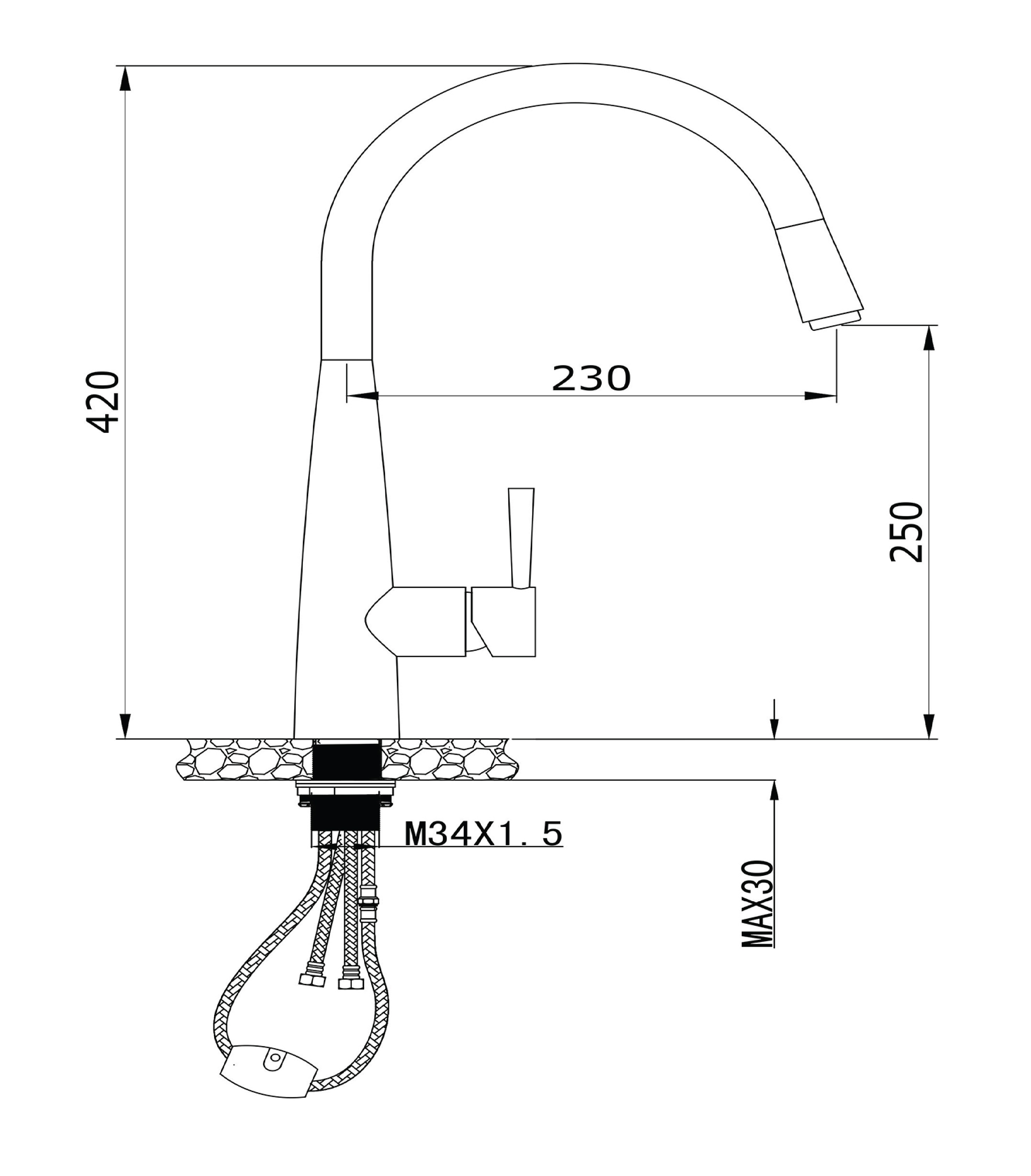 Vòi rửa Konox KN1901N
