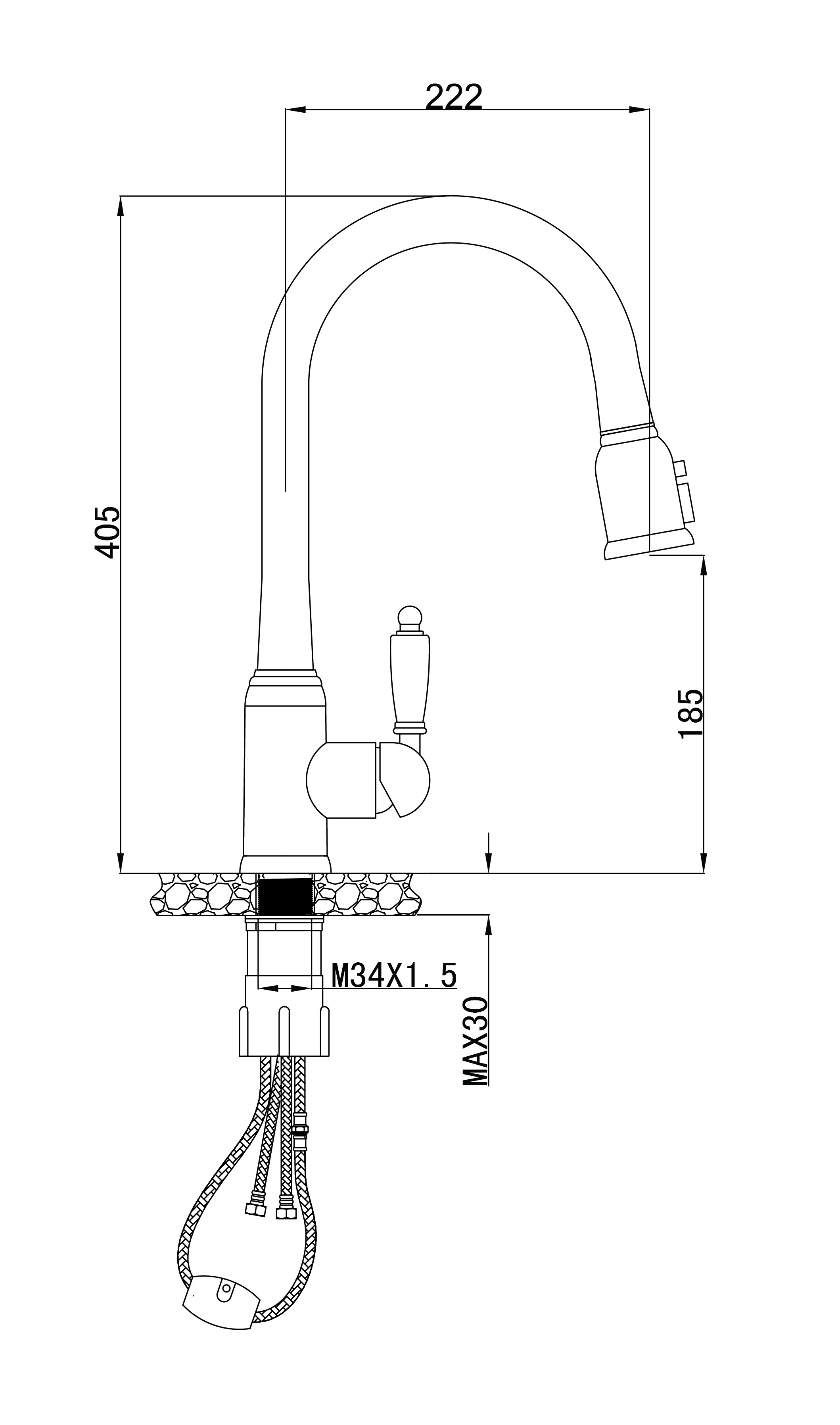 Vòi rửa Konox KN1905