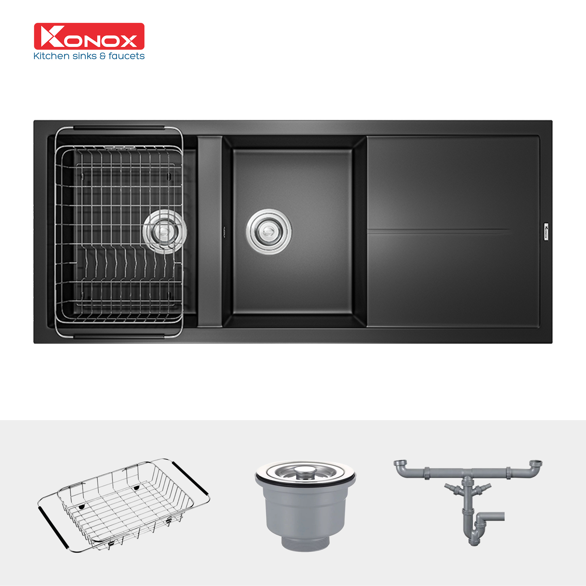 Chậu rửa Konox Livello Smart 1160 Black