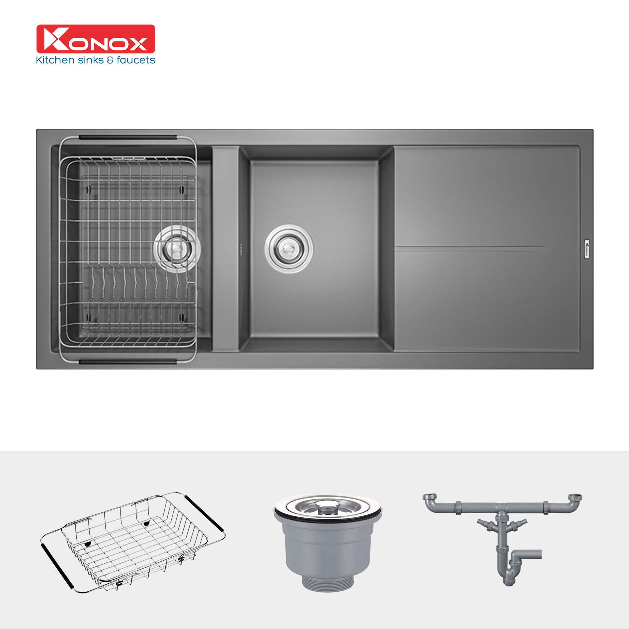 Chậu rửa Konox Livello Smart 1160 Grey