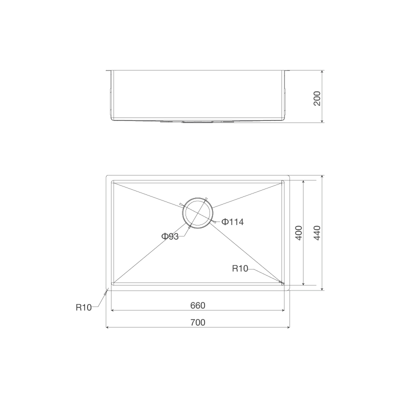 Chậu 1 Hố Malloca MS 6070 Chất Liệu Thép Không Rỉ 304 Bền Bỉ Khuyến Mãi Lớn