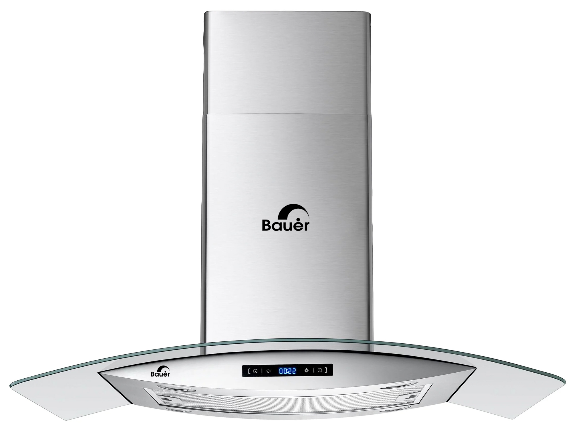Máy hút mùi Bauer BIS 90TS sử dụng bảng điều khiển phím cảm ứng 2 mặt gồm 3 tốc độ độ hút
