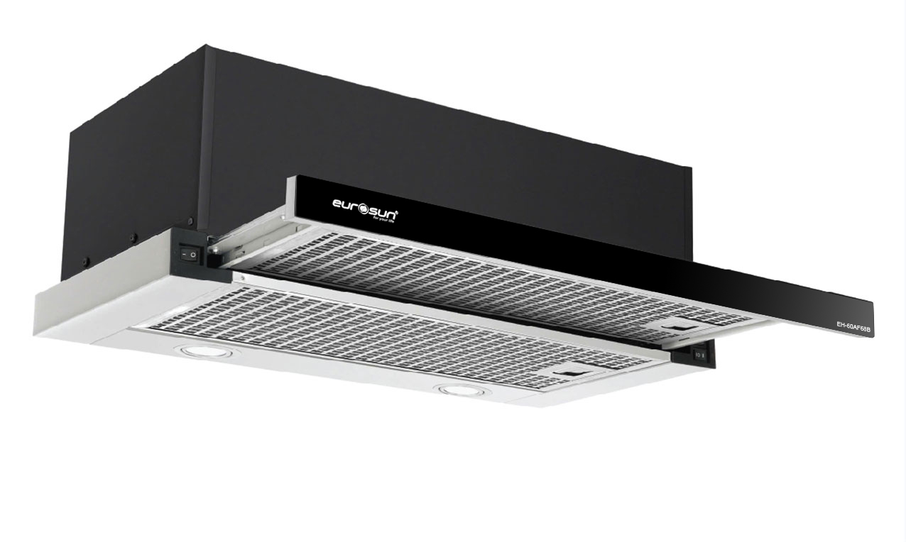 Máy hút mùi âm tủ | Eurosun EH-60AF68B | kính đen | 60cm