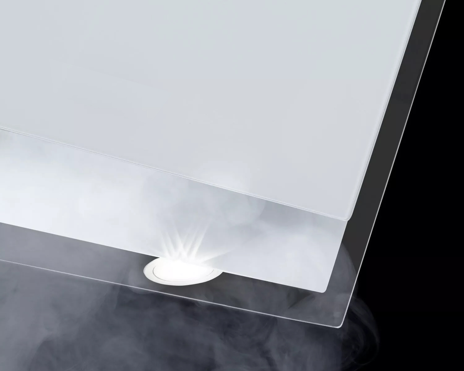 Lưới lọc hợp kim nhôm cao cấp cùng hệ thống đèn LED chiếu sáng, dễ dàng quan sát căn bếp khi sử dụng