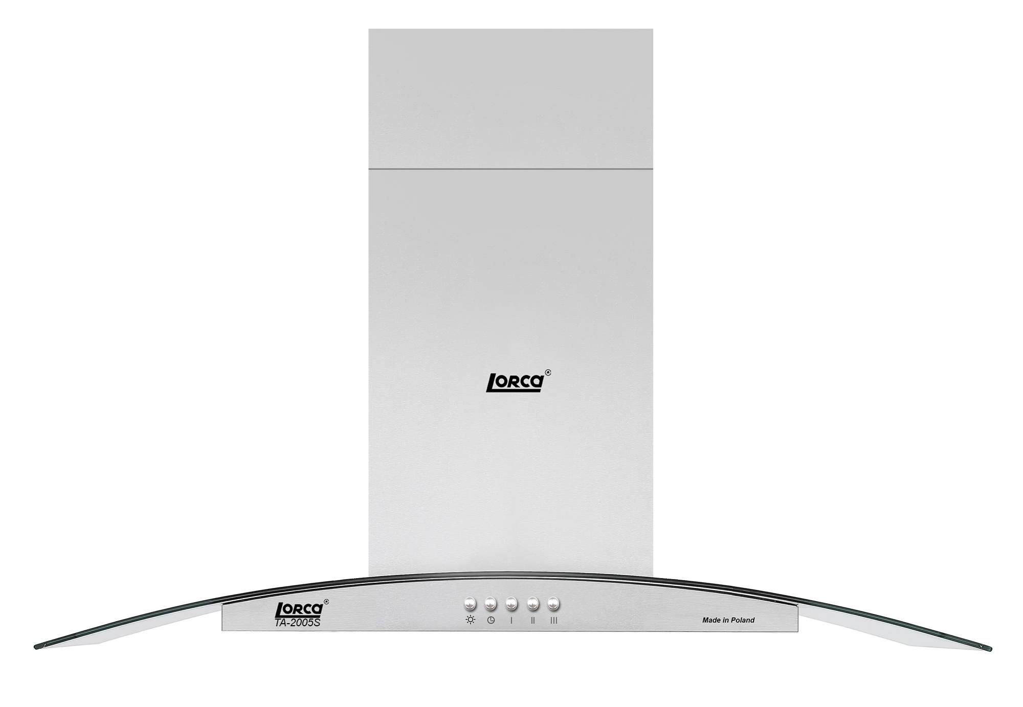 Máy hút mùi Lorca TA-2005S-70 sử dụng bảng điều khiển phím bấm điện tử