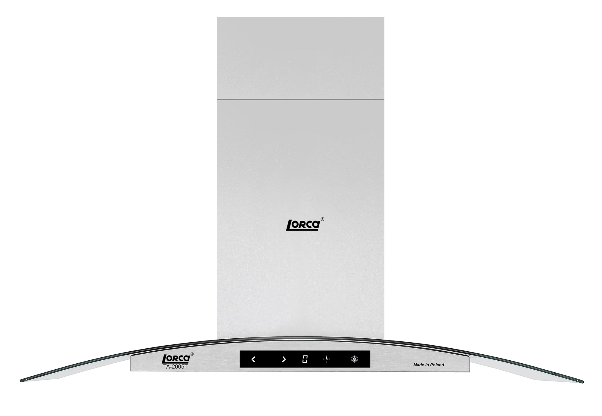 Máy hút mùi Lorca TA-2005T-70 - Thiết kế kính cong với chất liệu inox và kính cường lực