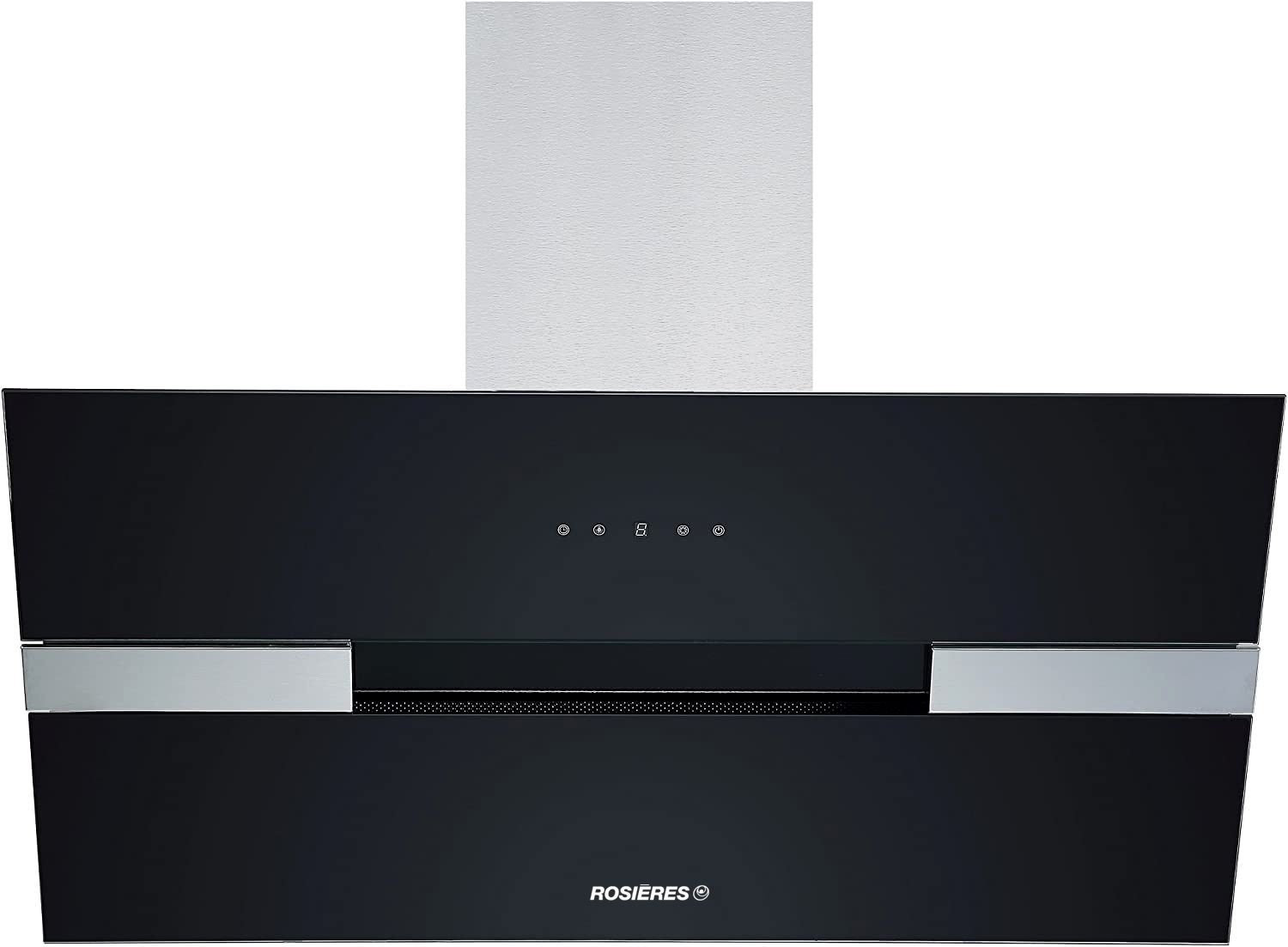 Máy hút mùi Rosieres RDV980PN sử dụng bảng điều khiển phím cảm ứng hiện đại dễ sử dụng với 03 cấp độ hút + 01 chế độ hút tăng cường