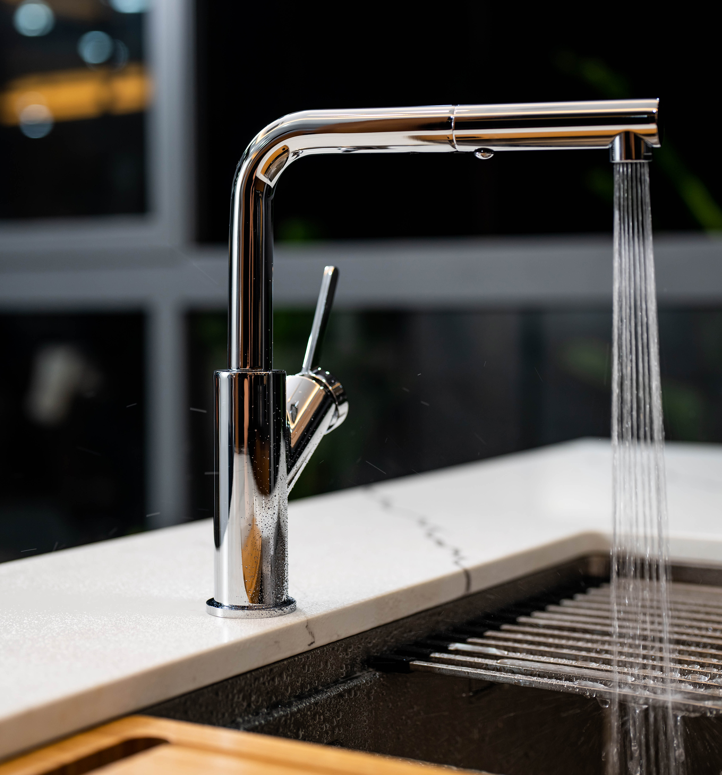Vòi rửa nóng lạnh dây rút Gento GT-203 New