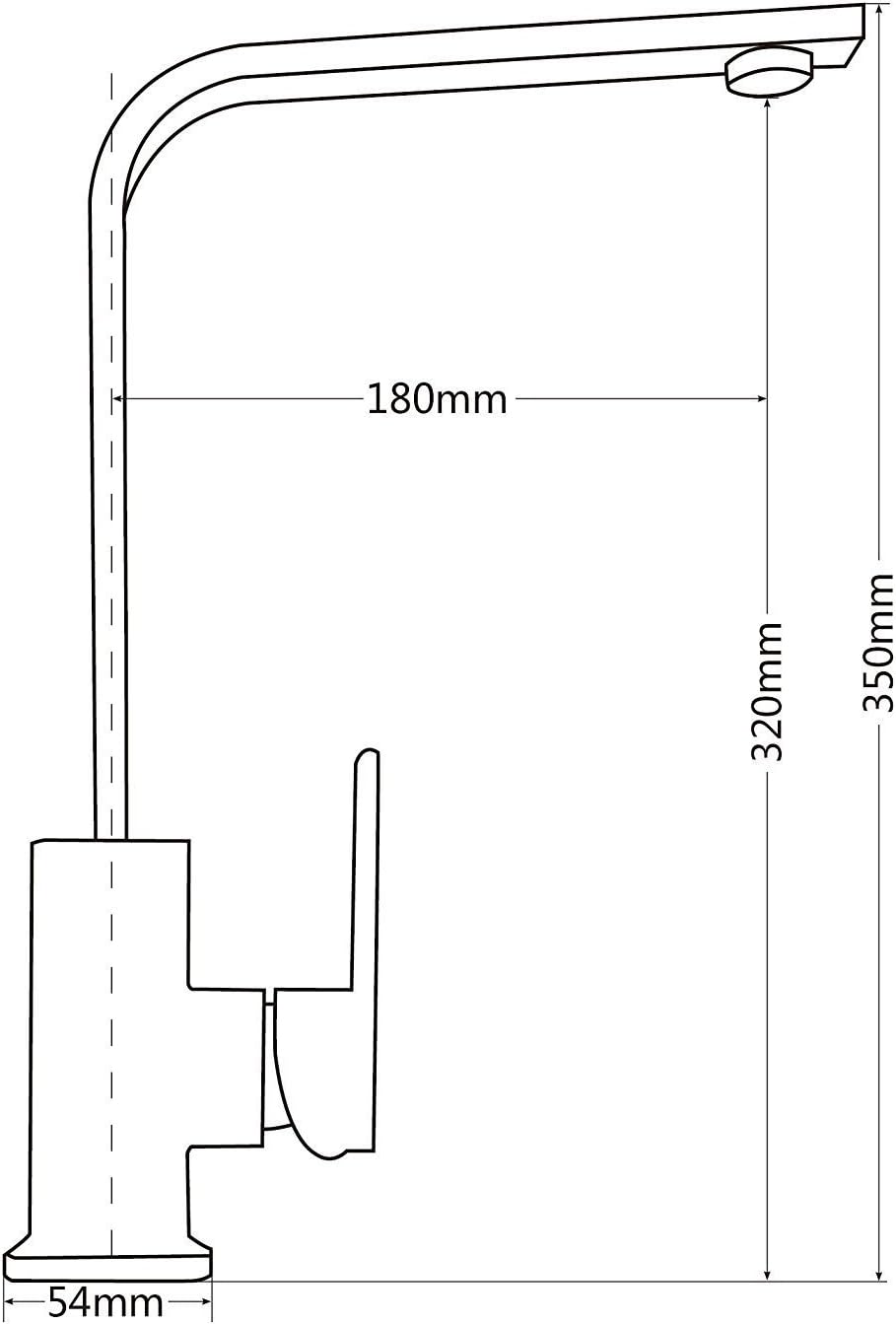 Kích thước sản phẩm - Vòi rửa Roslerer RL-801 New