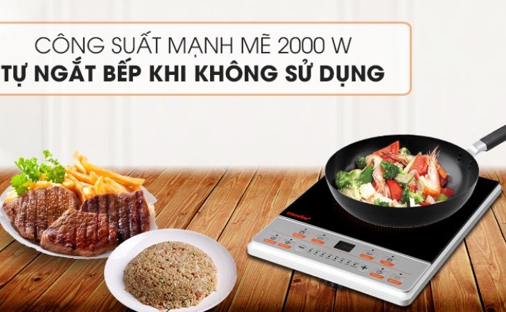 Bếp từ Comfee CI-BD2020B thiết kế dạng bếp đơn gọn gàng, bắt mắt