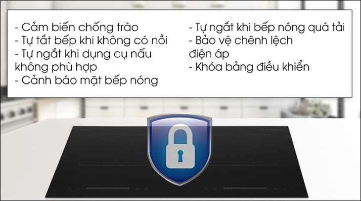 Bảo vệ thiết bị và người dùng tối ưu với nhiều tính năng an toàn Bảo vệ thiết bị và người dùng tối ưu với nhiều tính năng an toàn