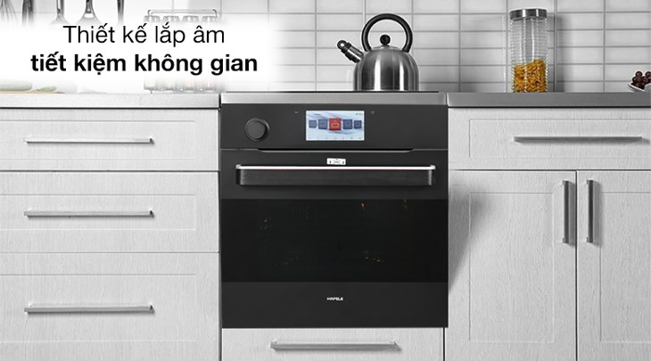 Lò nướng và hấp lắp âm Hafele HO-T60B (535.02.711) 65 lít có thiết kế âm tủ sang trọng và giúp tiết kiệm không gian bếp