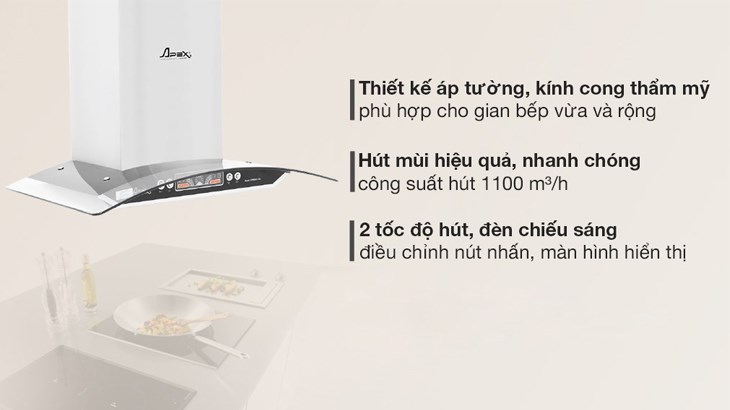 Nhược điểm máy hút mùi kính cong