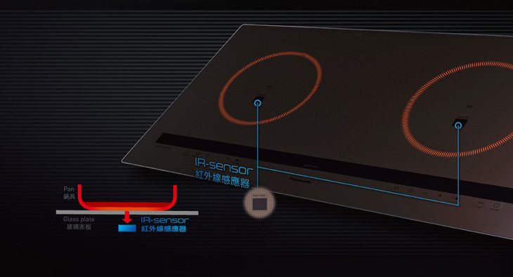 Bếp từ Panasonic với cảm biến hồng ngoại có thể điều chỉnh nhiệt độ chính xác