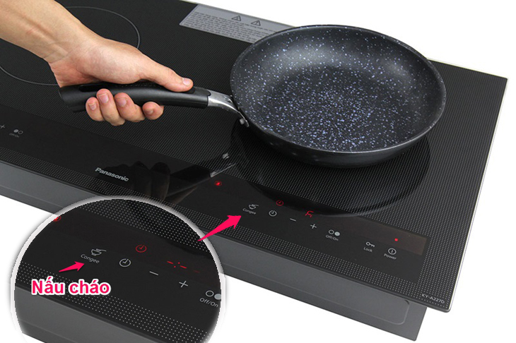 Bếp từ Panasonic tích hợp thực đơn được cài đặt sẵn