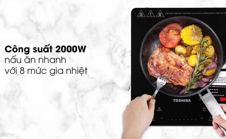 Bếp từ Toshiba IC-20S4PV màu đen lịch lãm