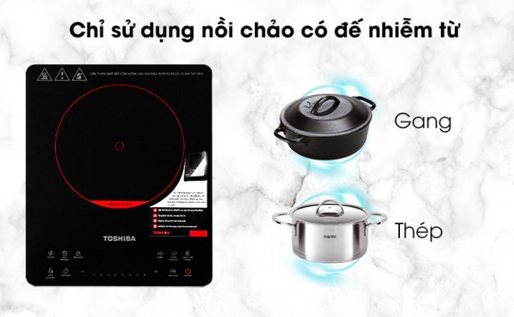 Bếp từ Toshiba IC-20S1PV thích hợp dùng trong gia đình