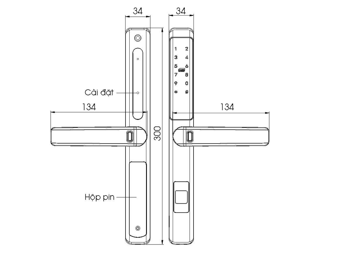 Khóa cửa Demax SL601 AG APP WIFI 7 Khóa cửa Demax SL601 AG APP WIFI