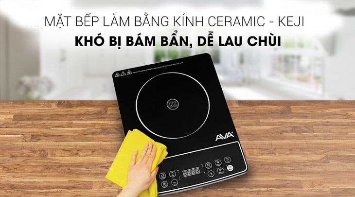 Bếp từ AVA ALP-DC88 dễ dàng vệ sinh sau khi sử dụng