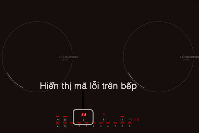 Lỗi E3 bếp từ xuất hiện khi quạt tản nhiệt ngưng hoạt động hoặc bị hỏng