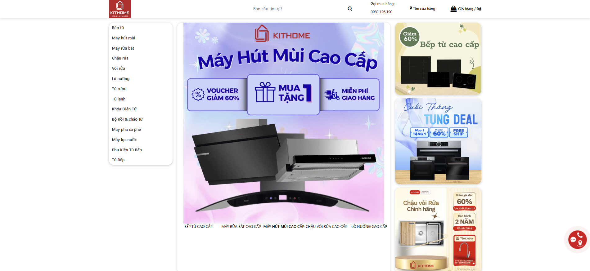 Mua máy hút mùi và lắp đặt đúng chuẩn tại KITHOME