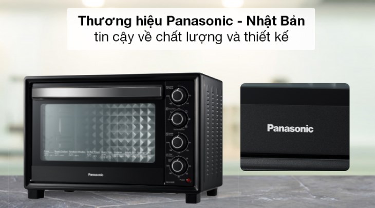 Lò nướng Panasonic NB-H3203KRA 32 lít có thiết kế sang trọng, dễ bố trí trong căn bếp gia đình