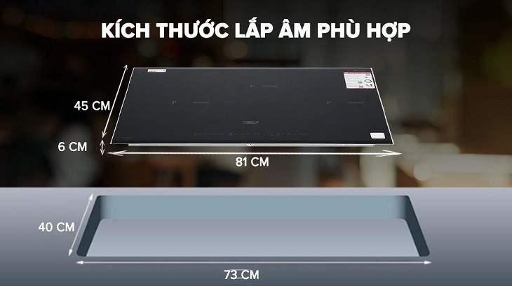 Đánh giá chi tiết Bếp từ 3 vùng nấu lắp âm Chef's EH - IH536