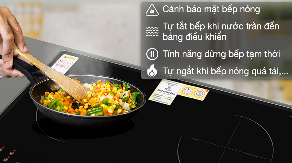 Bếp từ đôi lắp âm KAFF KF-073II - Tính năng an toàn