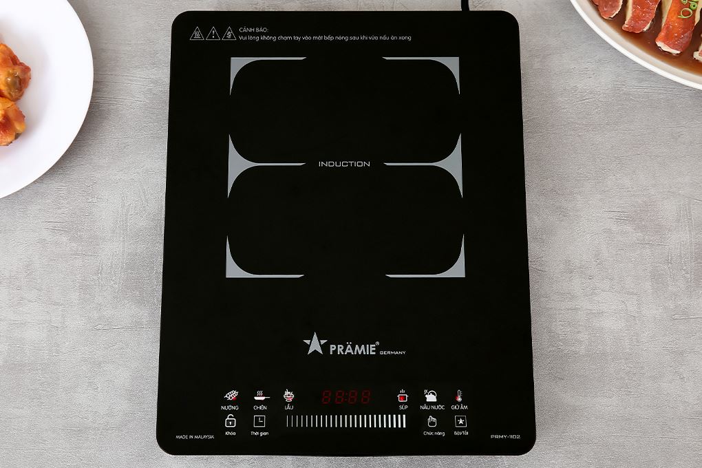 Bếp từ Pramie PRMY-1102 với một vùng nấu phù hợp với một số nhà ở có diện tích nhỏ