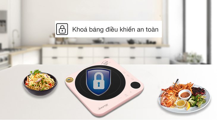 Bếp từ Dreamer DC-IH01P được tích hợp chức năng khoá bảng điều khiển nhằm đảm bảo an toàn, đặc biệt là trẻ em và người lớn tuổi