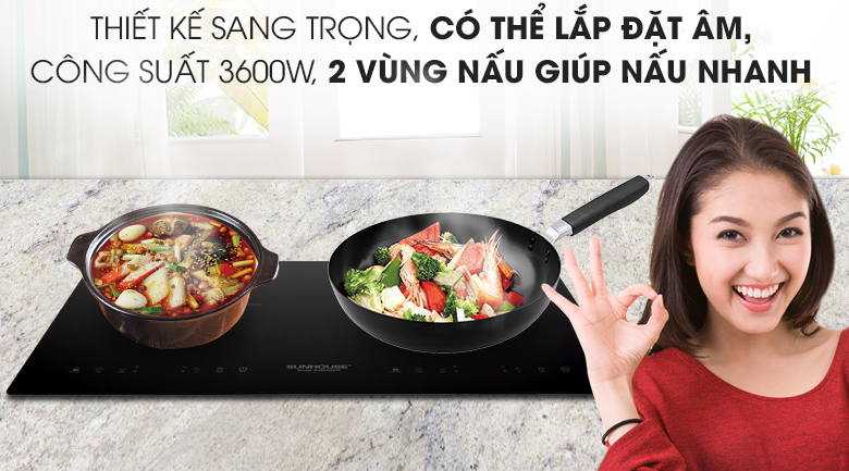 Bếp từ hồng ngoại lắp âm Sunhouse SHB9105MT