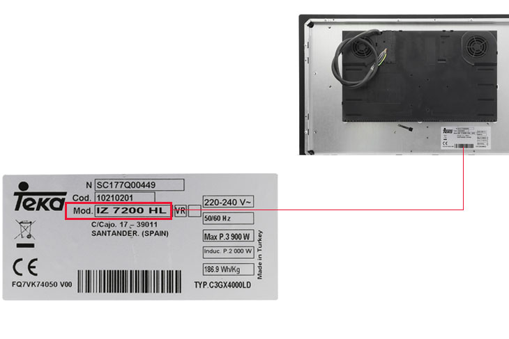 Cách xem tên - model bếp đang sử dụng