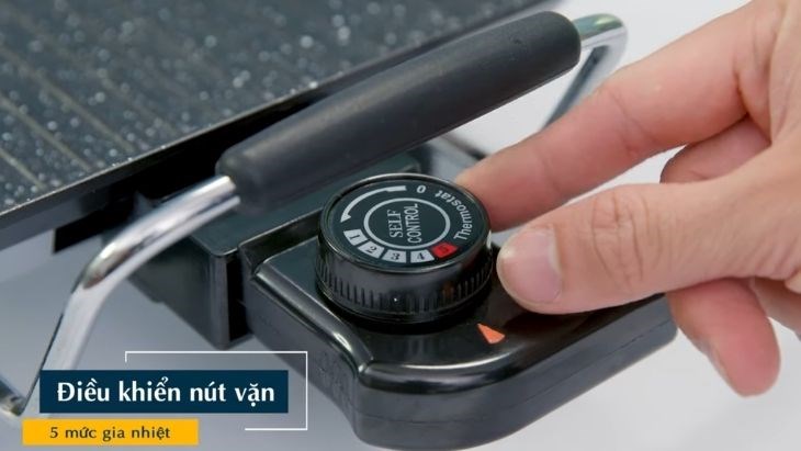 Công suất 1500W làm nóng nhanh cùng 5 mức nhiệt