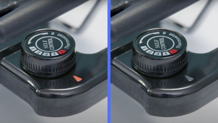 Công suất 1500W làm nóng nhanh cùng 5 mức nhiệt