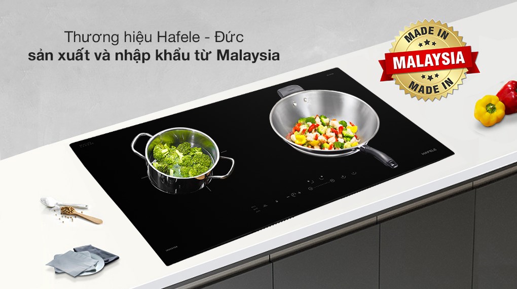 Bếp từ đôi lắp âm Hafele HC-I2712A sản xuất và nhập khẩu từ Malaysia, đảm bảo uy tín về mẫu mã và chất lượng