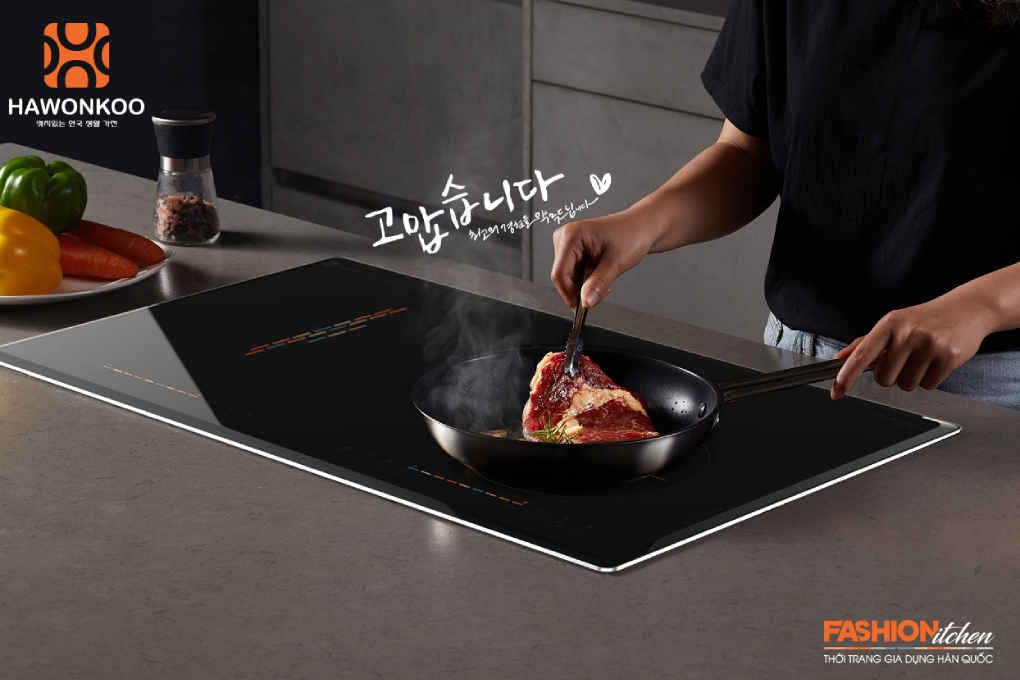 Bếp từ đôi lắp âm HAWONKOO CEH-211-II với tính năng phát hiện bất ổn về điện áp