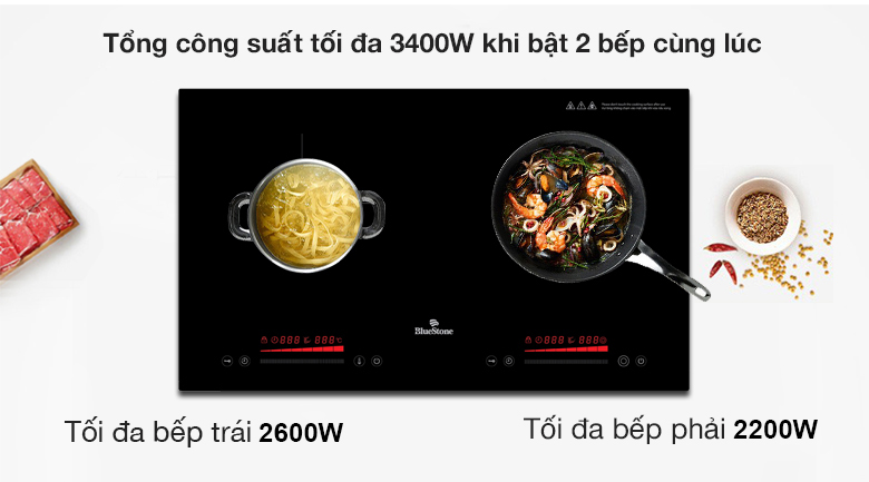 Bếp từ hồng ngoại lắp âm BlueStone ICB-6911 đa năng, tích hợp nhiều tính năng nấu nướng hiệu quả.