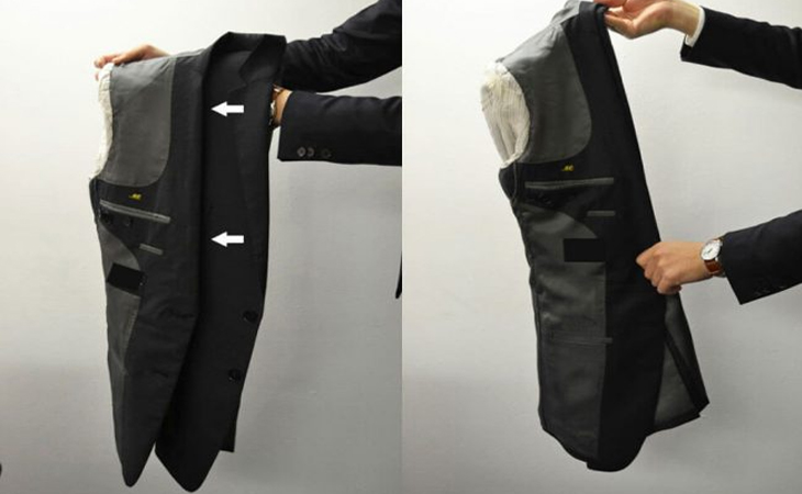 Lộn ngược áo vest từ trong ra ngoài