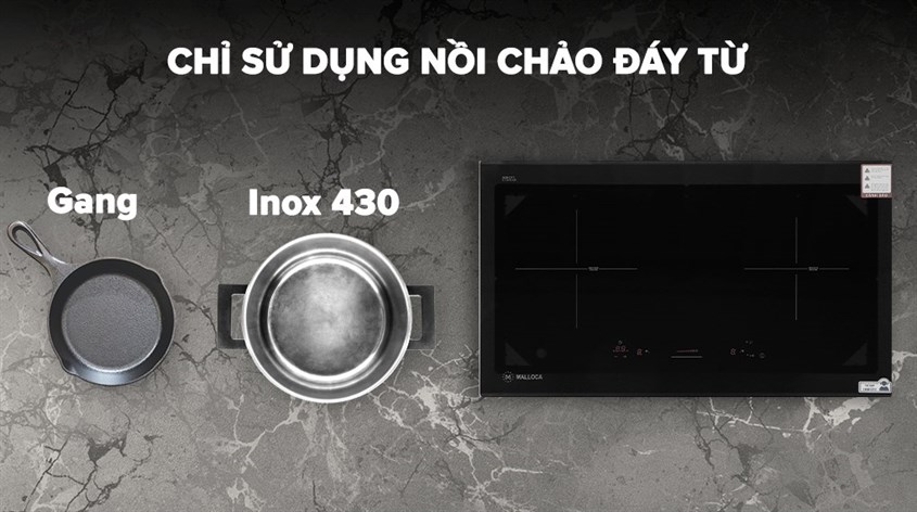 Chỉ sử dụng nồi, chảo dành riêng cho bếp từ