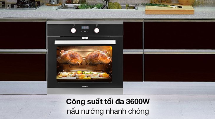 Do có công suất đến 3600W, bạn nên đảm bảo mạng lưới điện trong nhà đủ dùng trước khi mua lò nướng âm Hafele HO-KT60C (534.05.571) 65 lít