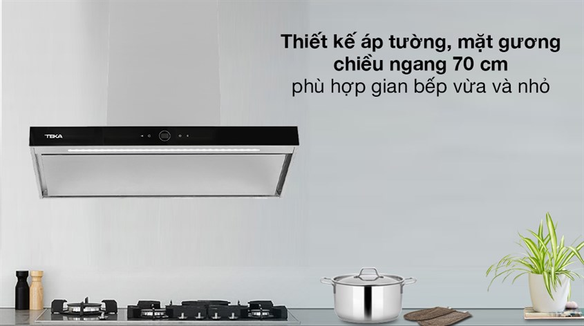 Máy hút mùi áp tường Teka DPL 786 T được trang bị chức năng hẹn giờ tắt giúp bạn chủ động quản lý thời gian dễ dàng