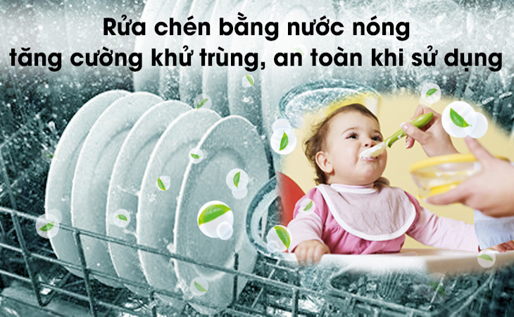 Máy rửa bát rửa mạnh, sạch sâu và diệt khuẩn