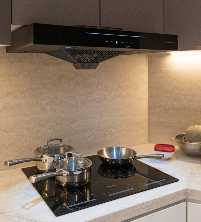 Máy hút mùi Junger HRJ-701 kích thước 70cm có thể lắp âm tủ hoặc áp lường linh hoạt