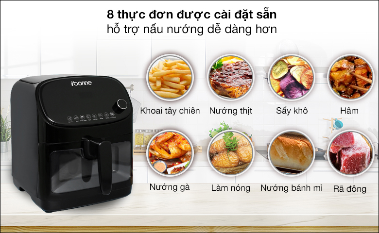 Nồi chiên không dầu có thực đơn nấu đa dạng