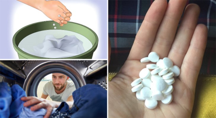 Ngâm quần áo trong hỗn hợp thuốc Aspirin cùng nước nóng sẽ đánh bay các vết ố vàng, lem màu